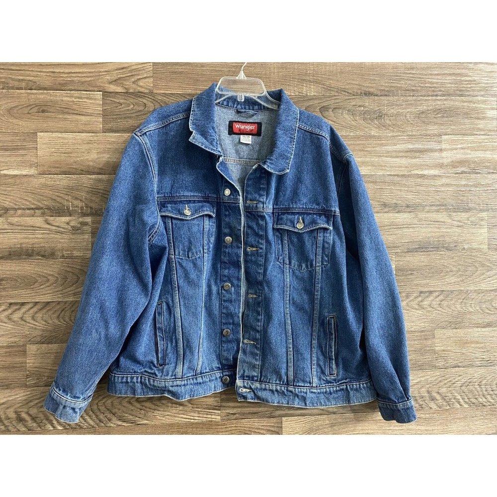 Vintage Wrangler Hero 3XL Denim Jean Jacket Trucker Western Work